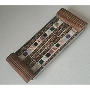 Mid Century Modern Crome Mosaic Tile Trivet Tray